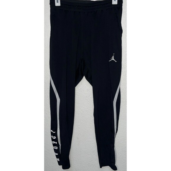 Jodan Dri Fit Athletic Track Pants Men Size 2XL Black/White Stripes - Picture 1 of 13